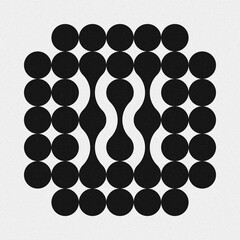 Abstract Cross Pattern Dots Logo generative computational art illustration