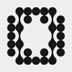 Abstract Cross Pattern Dots Logo generative computational art illustration