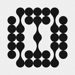 Abstract Cross Pattern Dots Logo generative computational art illustration