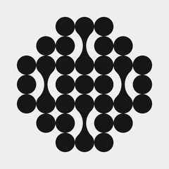 Abstract Cross Pattern Dots Logo generative computational art illustration