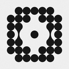 Abstract Cross Pattern Dots Logo generative computational art illustration
