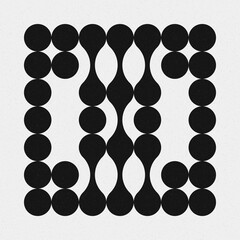 Abstract Cross Pattern Dots Logo generative computational art illustration