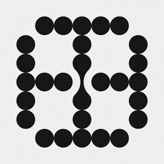 Abstract Cross Pattern Dots Logo generative computational art illustration