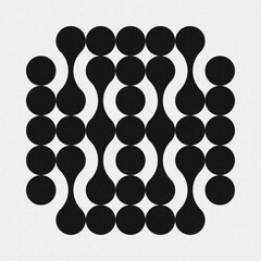 Abstract Cross Pattern Dots Logo generative computational art illustration