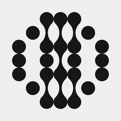 Abstract Cross Pattern Dots Logo generative computational art illustration