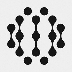 Abstract Cross Pattern Dots Logo generative computational art illustration