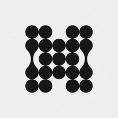 Abstract Cross Pattern Dots Logo generative computational art illustration