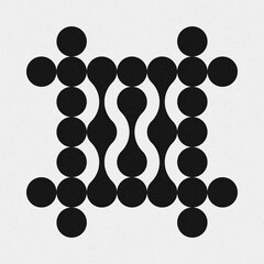 Abstract Cross Pattern Dots Logo generative computational art illustration