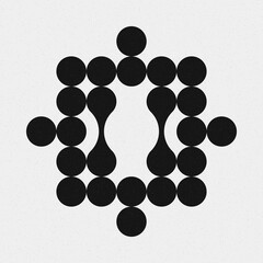 Abstract Cross Pattern Dots Logo generative computational art illustration