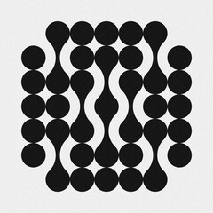 Abstract Cross Pattern Dots Logo generative computational art illustration