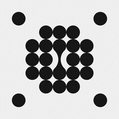 Abstract Cross Pattern Dots Logo generative computational art illustration