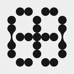 Abstract Cross Pattern Dots Logo generative computational art illustration