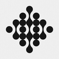 Abstract Cross Pattern Dots Logo generative computational art illustration