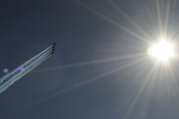 Thunderbird Fighter jet Pilots over Dobbins ARB