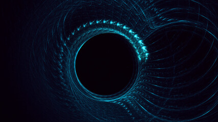 3D rendering abstract round light background