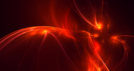 3D rendering abstract multicolor fractal light background
