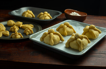 Ingredientes panaderia masa fermentación reposo harina panadero levadura azucar charola pan de...
