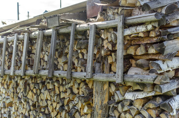 woodshed in the village