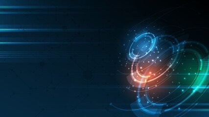 Abstract technology background Hi-tech communication concept innovation background vector illustration