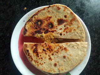 Morning indian  breakfast with butter