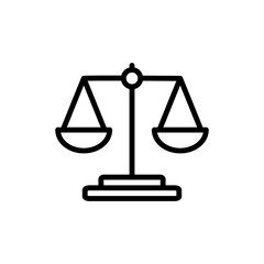 Law Scale icon Design Vector Template Illustration