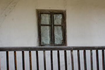 old wooden window in an old house