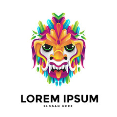 Barong Head Logo Template