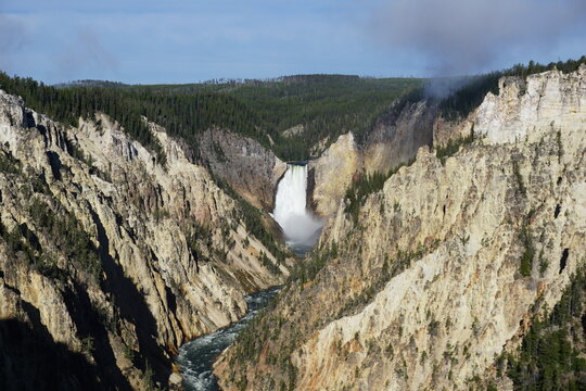 Waterfall in the Grand Canyon of the Yellowstone
