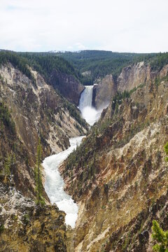 Waterfall in the Grand Canyon of the Yellowstone