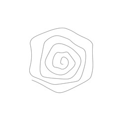 Rose on white background. Vector illustration