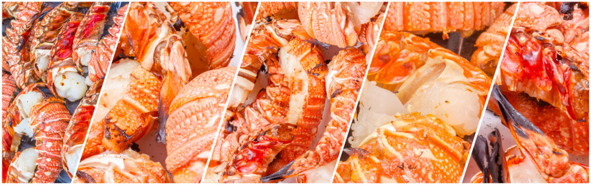 Queues de langoustes grill&eacute;es 