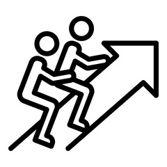 Trust friend grow up icon. Outline trust friend grow up vector icon for web design isolated on white background