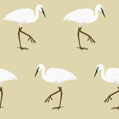 Fototapeta premium Seamless vector illustration with herons