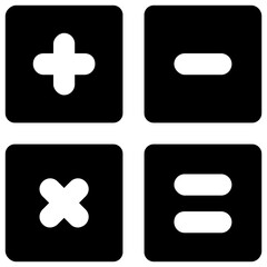 Fototapeta premium Mathematical calculations in editable glyph style 