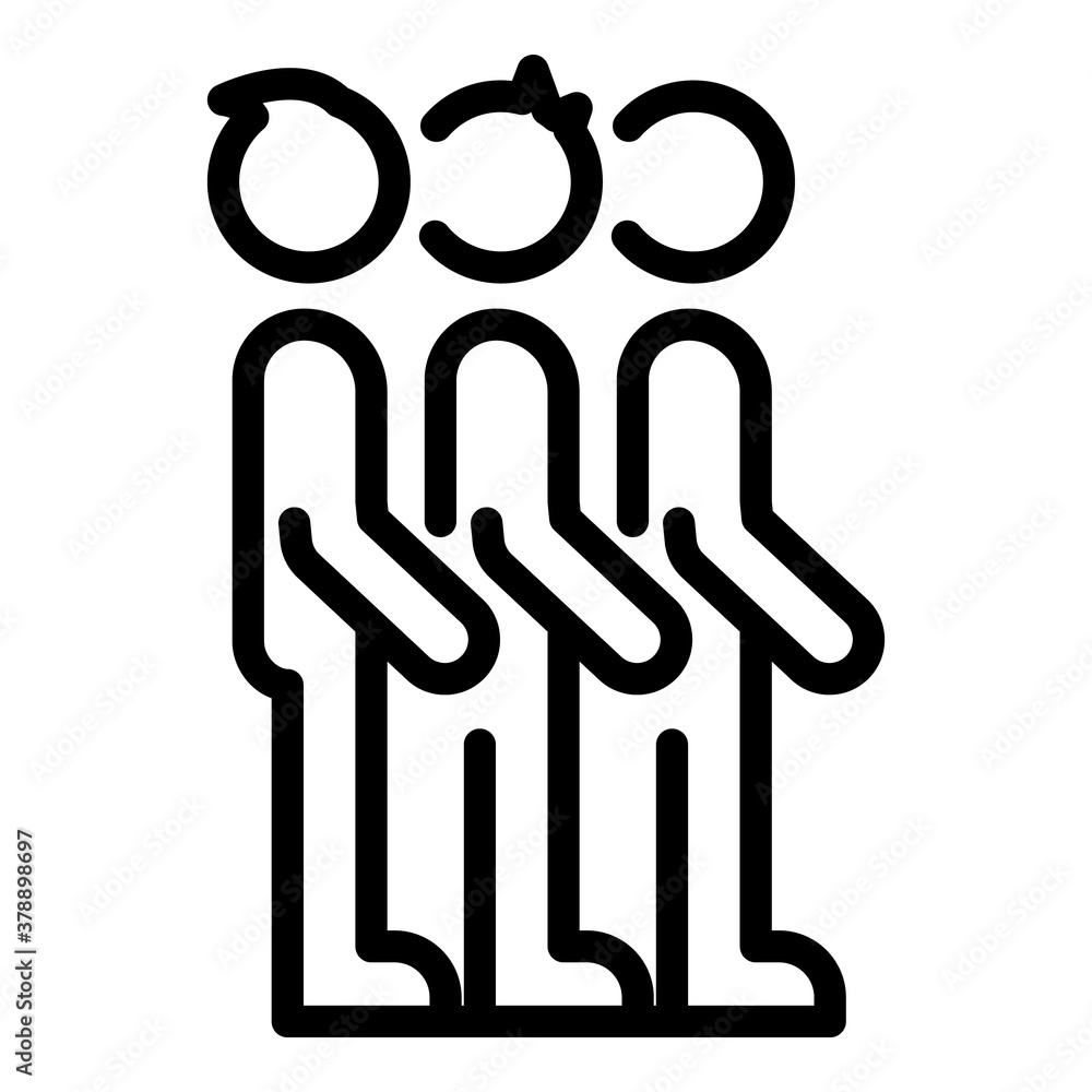 Poster trust group icon. outline trust group vector icon for web design isolated on white background