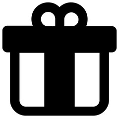 
Trendy glyph design of beautiful gift box, surprise icon
