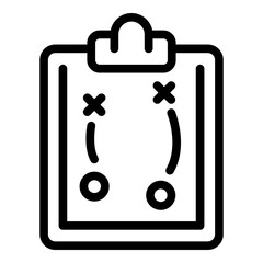Sport tactical board icon. Outline sport tactical board vector icon for web design isolated on white background
