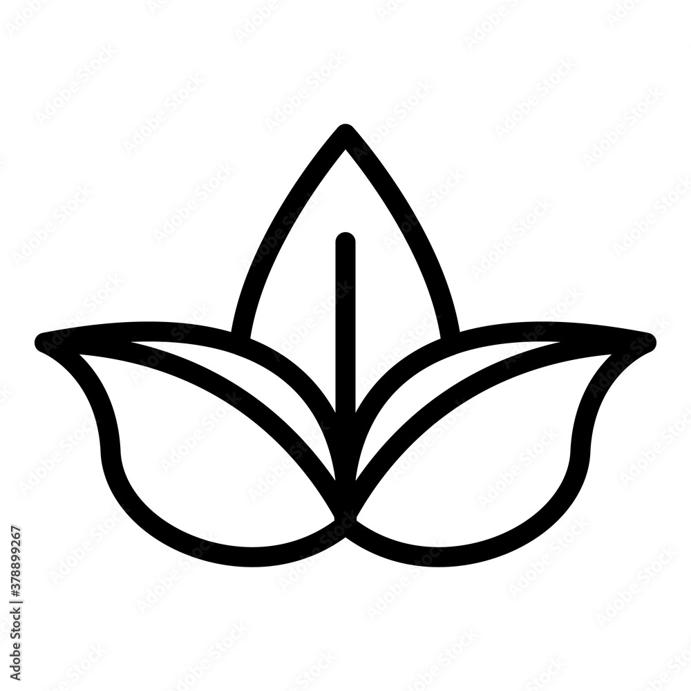 Poster basil leaf icon. outline basil leaf vector icon for web design isolated on white background