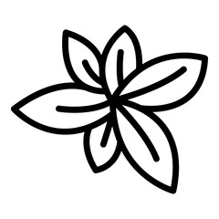 Basil plant icon. Outline basil plant vector icon for web design isolated on white background