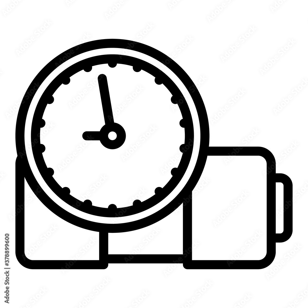 Poster time clock battery icon. outline time clock battery vector icon for web design isolated on white bac