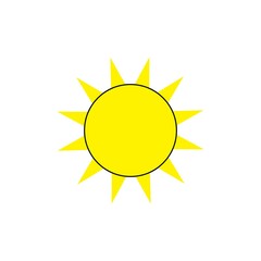 sun illustration design logo