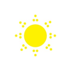 sun illustration design logo