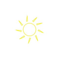 sun illustration design logo