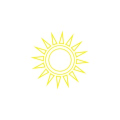 sun illustration design logo