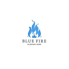 Blue fire template. logo inspiration