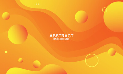 Colorful geometric background. Orange elements with fluid gradient. Dynamic shapes composition. Eps10 vector