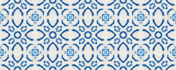 Abstract Geo print. Seamless White and Blue