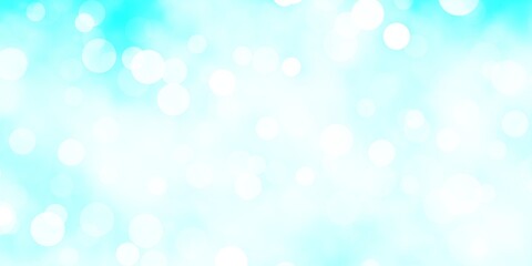 Obraz premium Light BLUE vector pattern with circles. Abstract decorative design in gradient style with bubbles. Pattern for business ads.