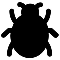 
Solid vector design of bug icon, editable vector 
