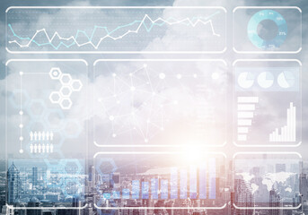 Business concept with abstract stock market data